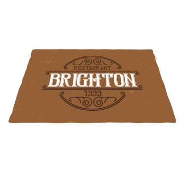 Podkładka na stół z tekstem logo restauracji brighton - TenStickers