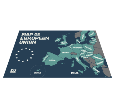 Podkładka na stół z tekstem mapa unii europejskiej - TenStickers