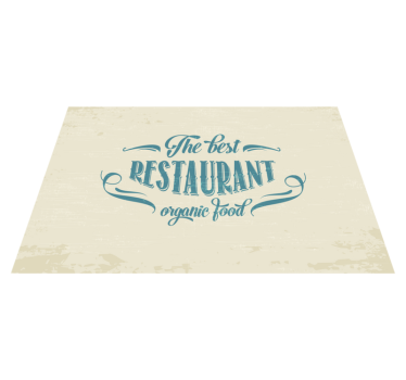 Podkładka na stół z tekstem zdrowa żywność restauracyjna - TenStickers