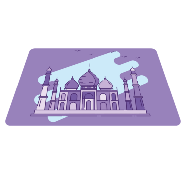 Podkładka na stół nowoczesna silhouette taj mahal - TenStickers