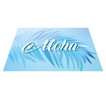 Podkładka na stół z tekstem liście palmowe aloha - TenStickers
