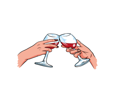 Podkładka na stół z tekstem szklanki na toast - TenStickers