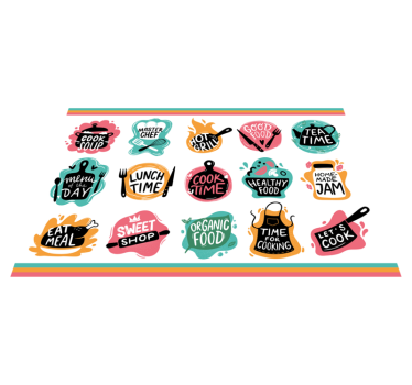 Podkładki na stół do domu czas na gotowanie - TenStickers