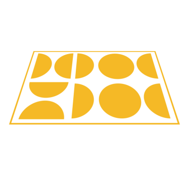 Podkładka na stół nowoczesna Żółty geometryczny kształt - TenStickers