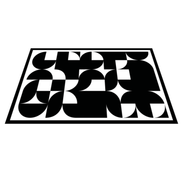 Oryginalne podkładki pod talerze Czarny okrąg geometryczny wzór s - TenStickers