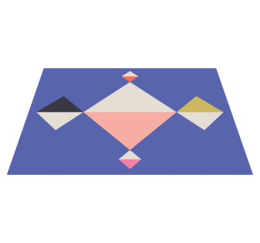 Podkładka na stół nowoczesna kwadratowe geometryczne kolory - TenStickers