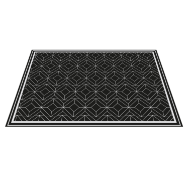 Podkładka na stół nowoczesna geometria czarna - TenStickers