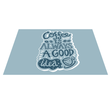 Podkładka na stół z tekstem inspirujący cytat o kawie - TenStickers