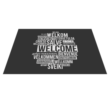 Podkładka na stół z tekstem powitanie w wielu językach - TenStickers