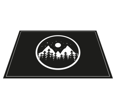 Podkładka na stół nowoczesna krajobraz górski w kole - TenStickers