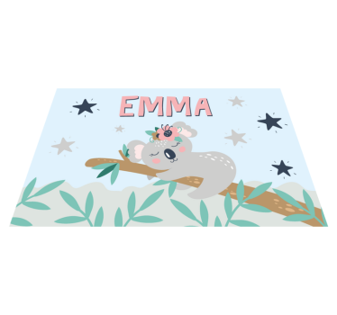 Podkładka na stół dla dzieci koala dla dziewczynki z imieniem - TenStickers