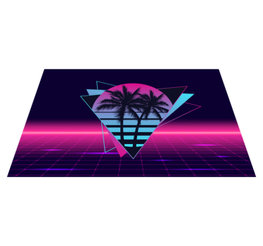 Podkładka na stół nowoczesna geometryczna palma retro - TenStickers