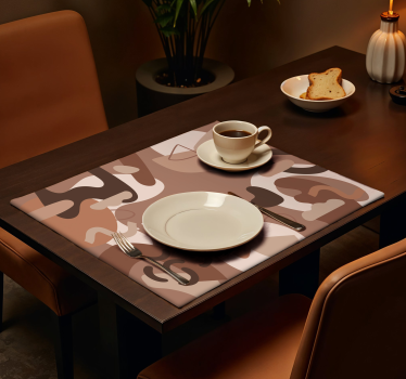 Podkładka na stół nowoczesna abstrakcyjne kształty mocha mousse - TenStickers