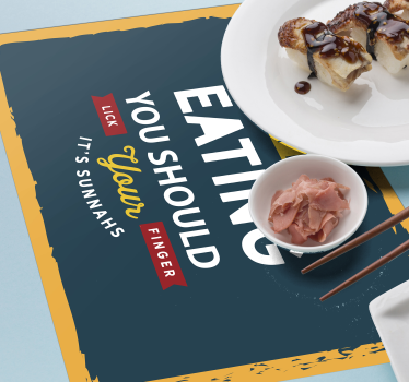 Podkładki na stół do restauracji z Tekstem - TenStickers
