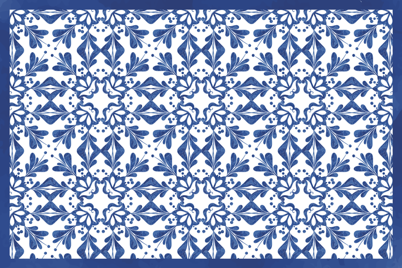 Podkładka na stół oryginalna klasyczna niebieska hydraulika - TenStickers