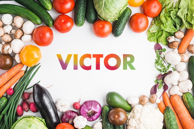 Spersonalizowane podkładki na stół z warzywami - TenStickers