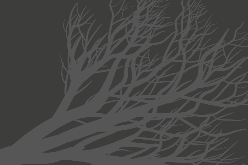 Podkładki na stół eleganckie Szare z drzewem  - TenStickers