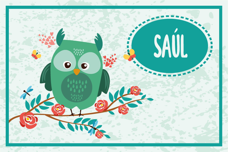 Spersonalizowana podkładka na stół z sową - TenStickers