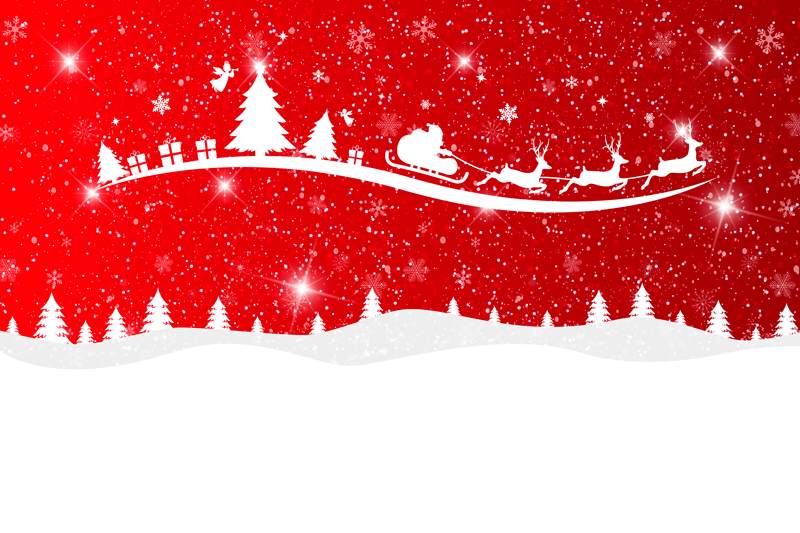 Podkładki na stół świąteczne Zaprzęg Mikołaja - TenStickers