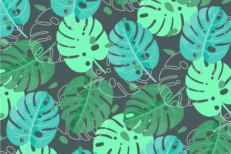 Oryginalne podkładki na stół Monstera deliciosa - TenStickers