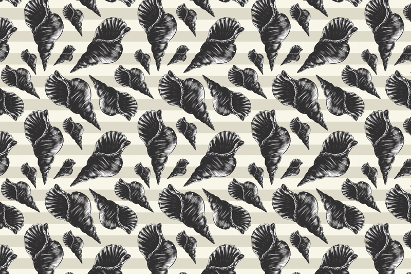 Podkładka na stół nowoczesna eleganckie motywy muszli - TenStickers