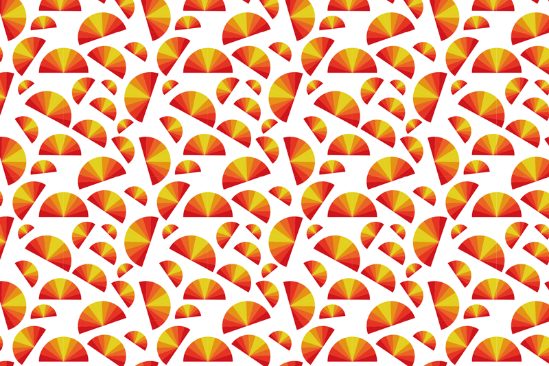 Podkładki pod talerze słońce lata 70 Wzór vintage zachód słońca - TenStickers