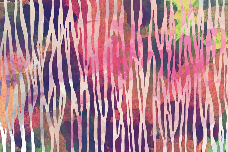 Podkładki pod talerze zebry Nadruk zebry tęczowej - TenStickers