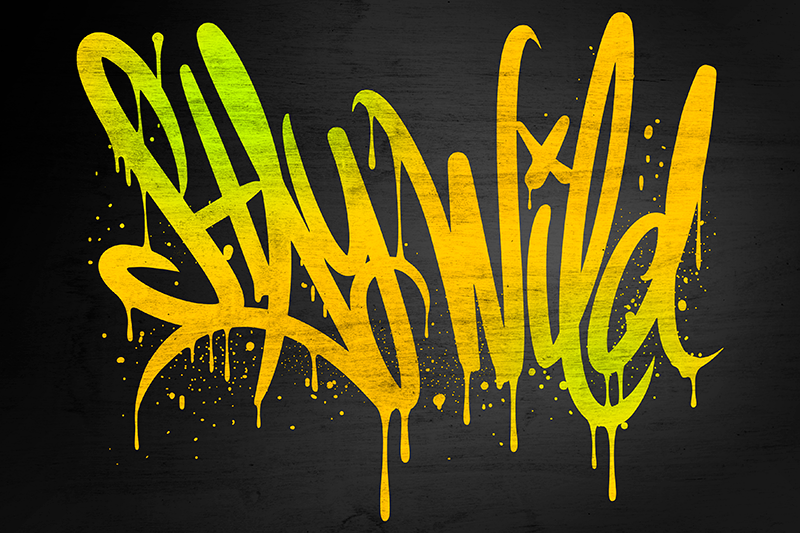 Podkładka na stół z tekstem pozostań dziki skrypt - TenStickers