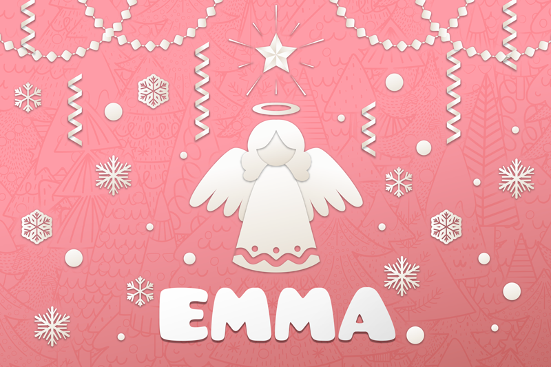 Podkładka na stół świąteczna motyw aniołów - TenStickers