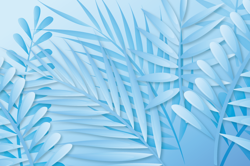 Podkładka na stół z wzorami liściaste palmy - TenStickers