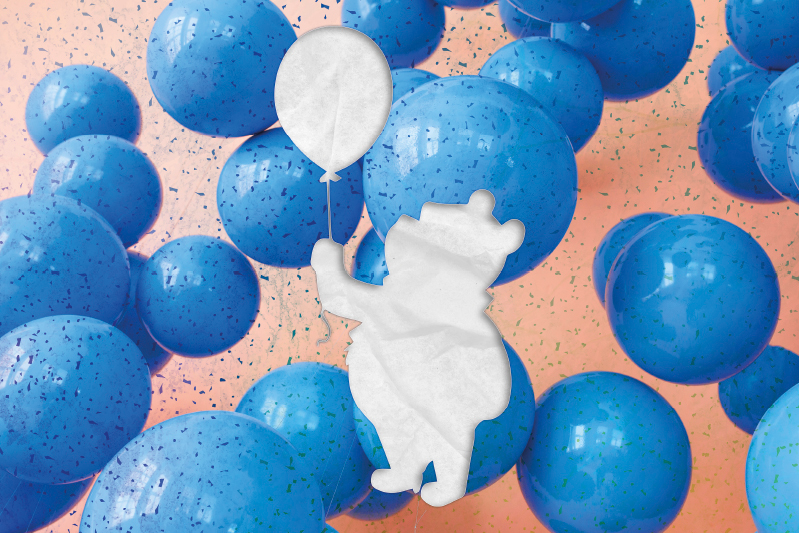 Podkładka na stół dla dzieci miś z balonem - TenStickers