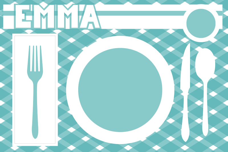 Podkładka na stół z imieniem matka do jedzenia - TenStickers