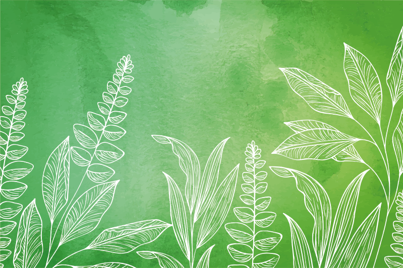 Oryginalne podkładki na stół zielone liści - TenStickers