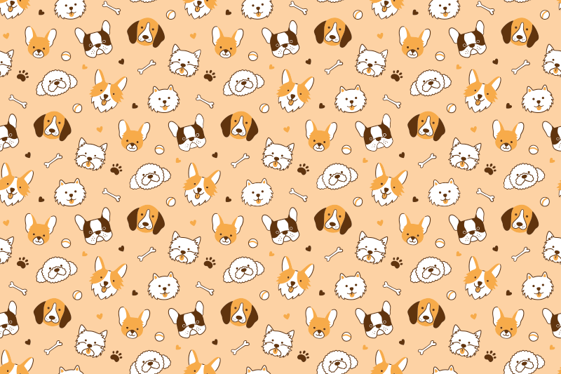 Oryginalne podkładki na stół Różnorodność psów - TenStickers