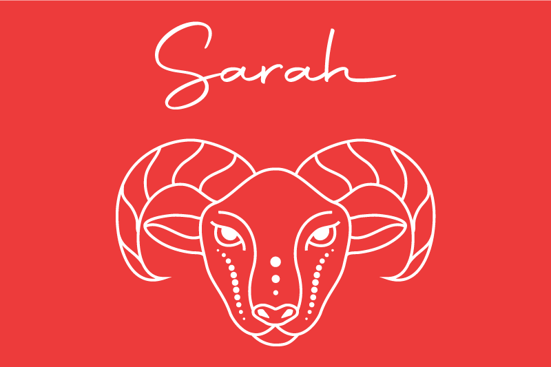 Podkładka na stół z imieniem ilustracja stylizowanej owcy - TenStickers