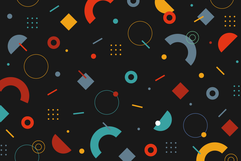 Podkładka na stół nowoczesna wzór geometryczny kolorowy - TenStickers