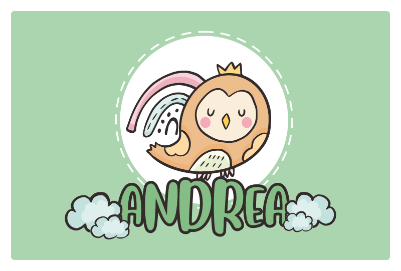 Podkładka na stół dla dzieci z uroczą sówką - TenStickers