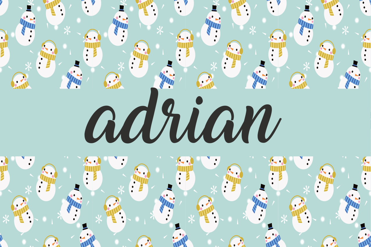 Podkładka na stół świąteczna z personalizowanym bałwankiem - TenStickers