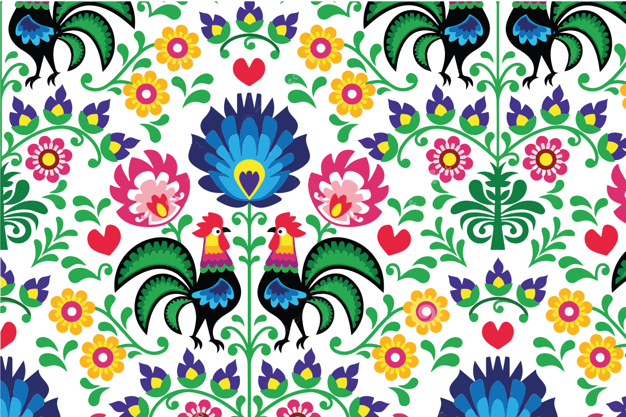 Oryginalne podkładki na stół Polski folk - TenStickers