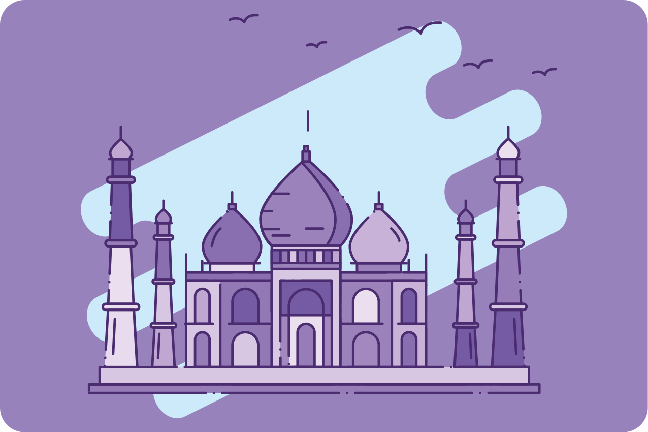 Podkładka na stół nowoczesna silhouette taj mahal - TenStickers