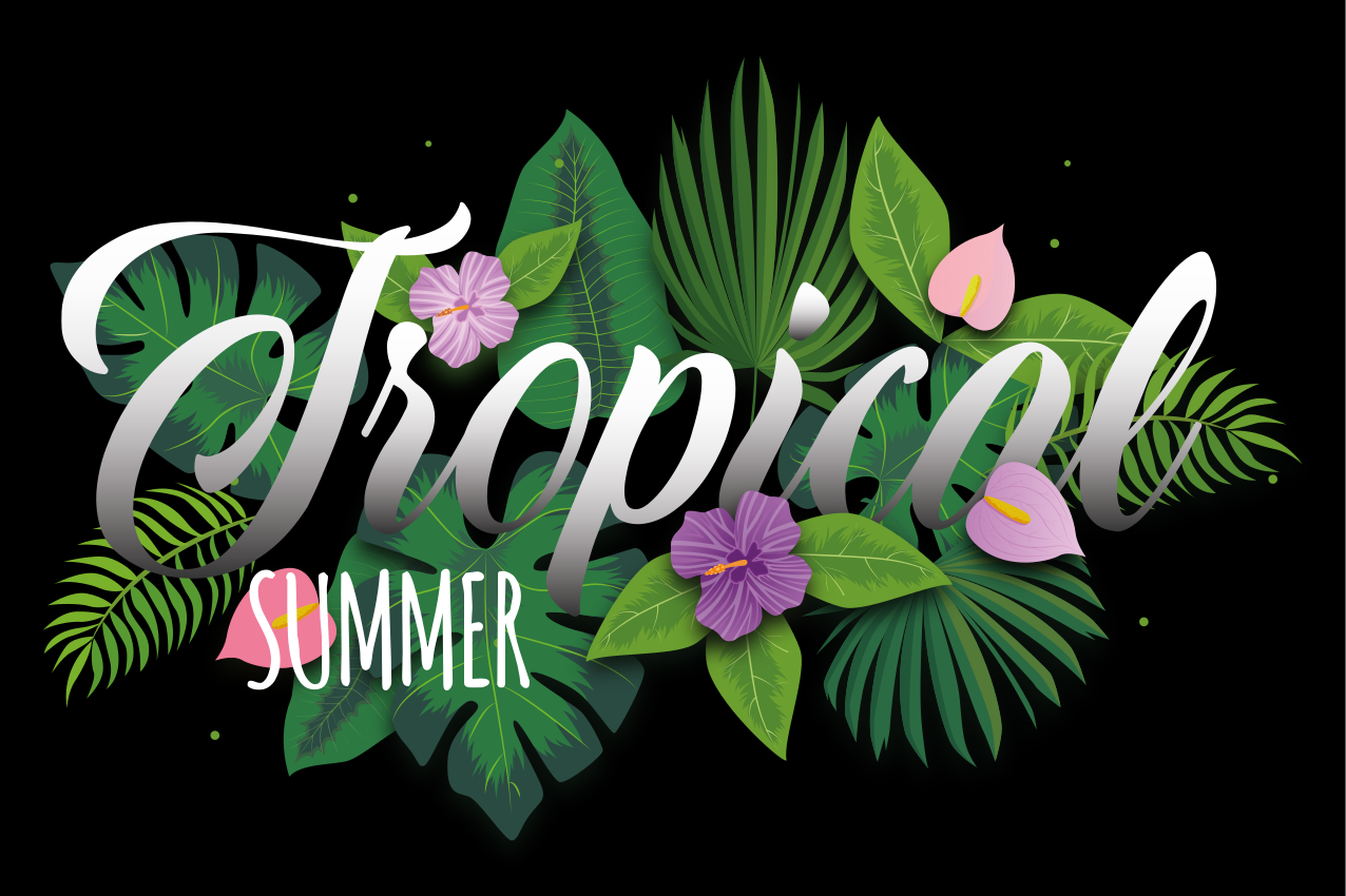 Podkładka na stół oryginalna tropikalny letni klimat - TenStickers