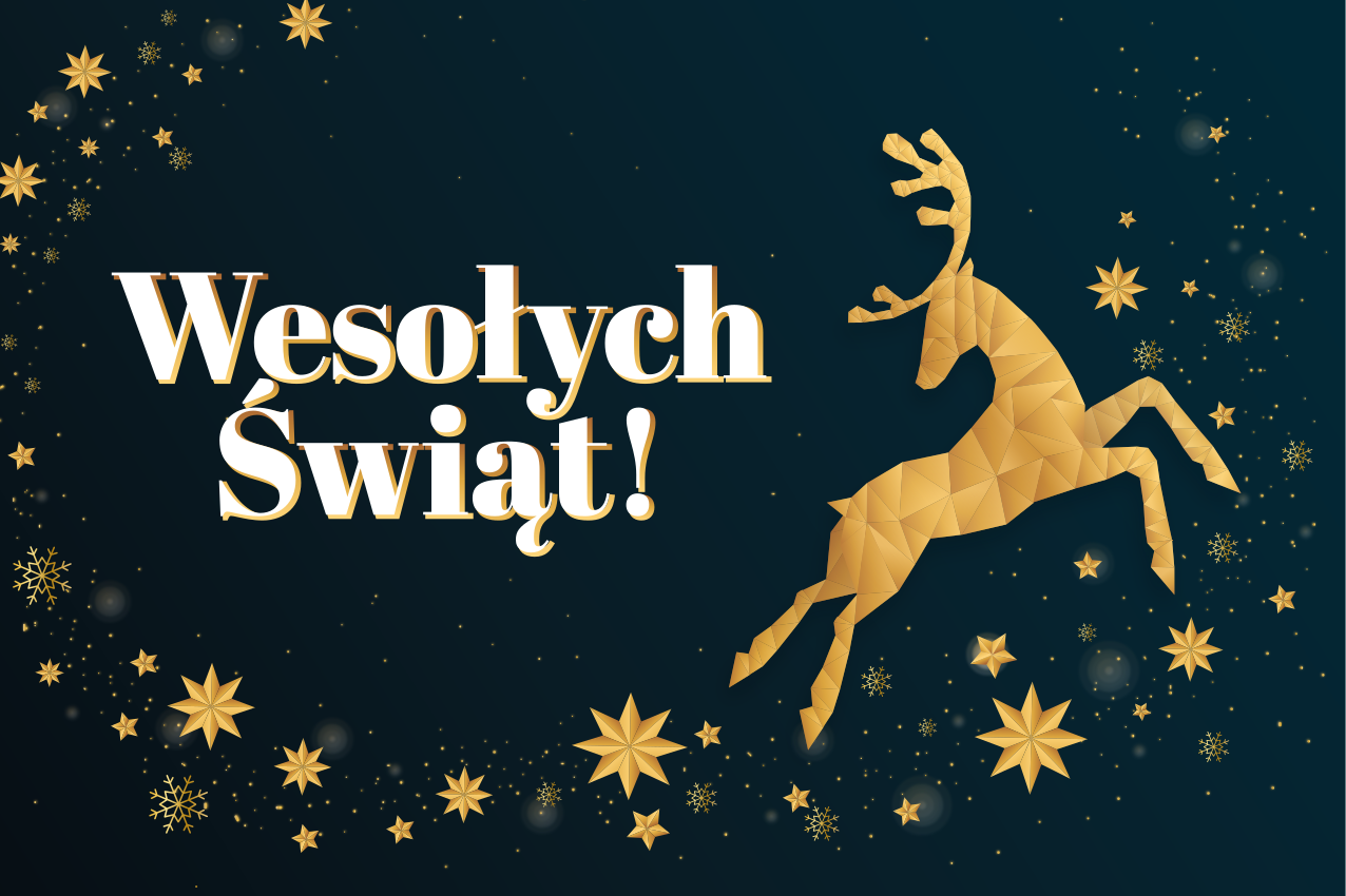 Podkładki na stół swiateczne Złoty renifer - TenStickers