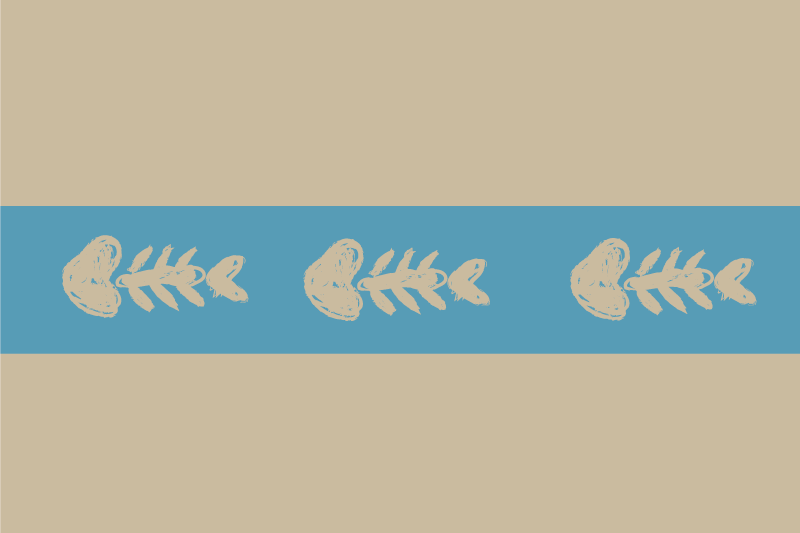 Podkładka na stół oryginalna wzór w ości ryby - TenStickers