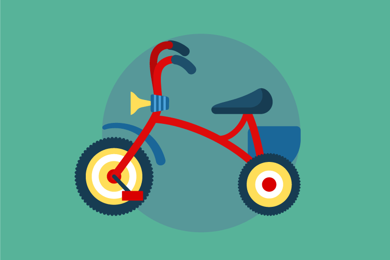 Podkładka na stół dla dzieci trójkołowiec z klaksonem - TenStickers