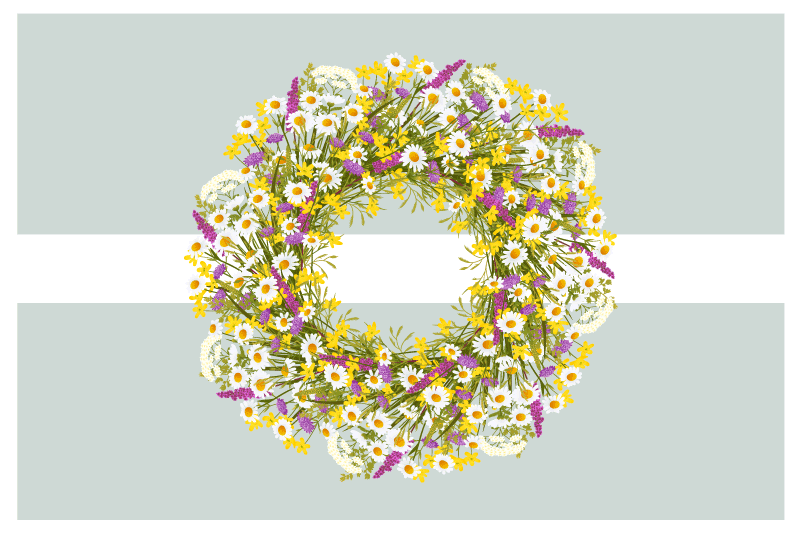 Podkładka na stół oryginalna z kwiatowym wieńcem - TenStickers