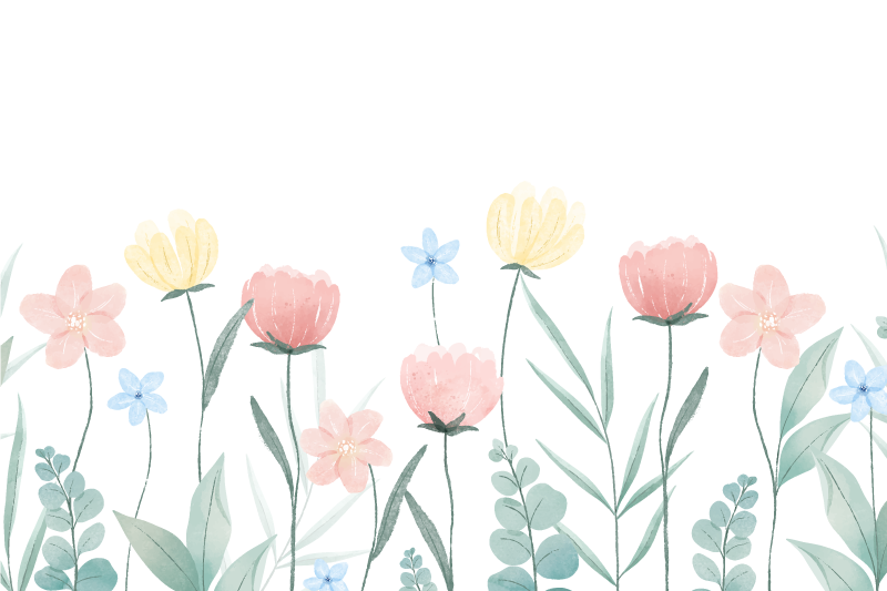 Podkładka na stół oryginalna kwiatowy kolorowy układ - TenStickers