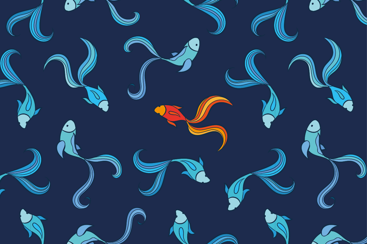 Podkładka na stół oryginalna motyw żywych ryb - TenStickers