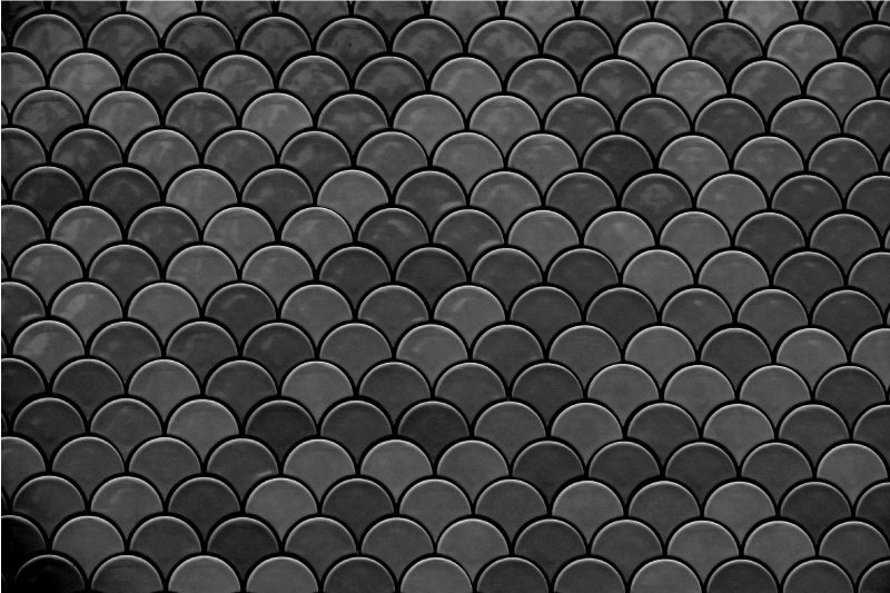 Podkładki na stół z wzorami Czarne łuski - TenStickers