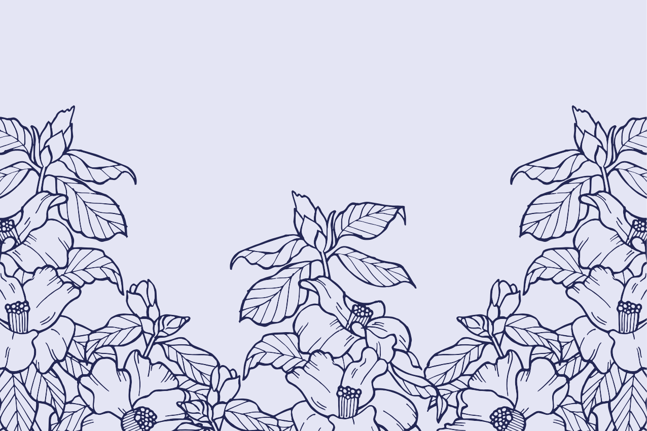 Podkładka na stół oryginalna wzór z kwiatową ramką - TenStickers