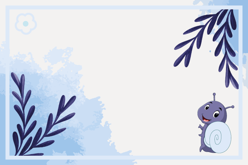 Podkładka na stół dla dzieci Ślimak z liśćmi - TenStickers